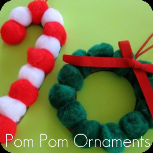 Kid's Christmas Crafts – Pom Pom Ornaments
