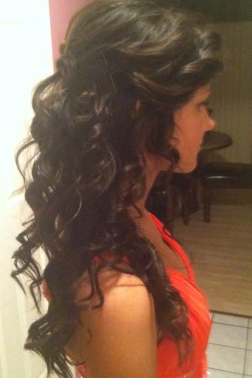Love everything about this hairstyle. The curls are perfect! The half up do is c