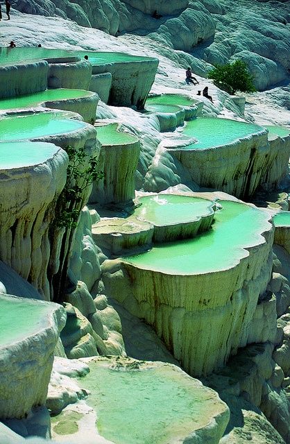 Natural rock pools, Turkey.