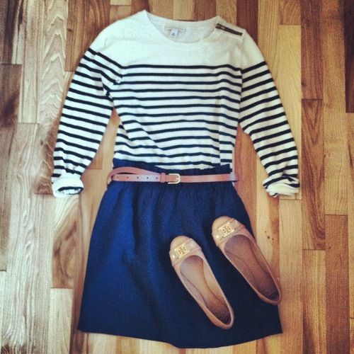 Navy,Nude & Stripes.