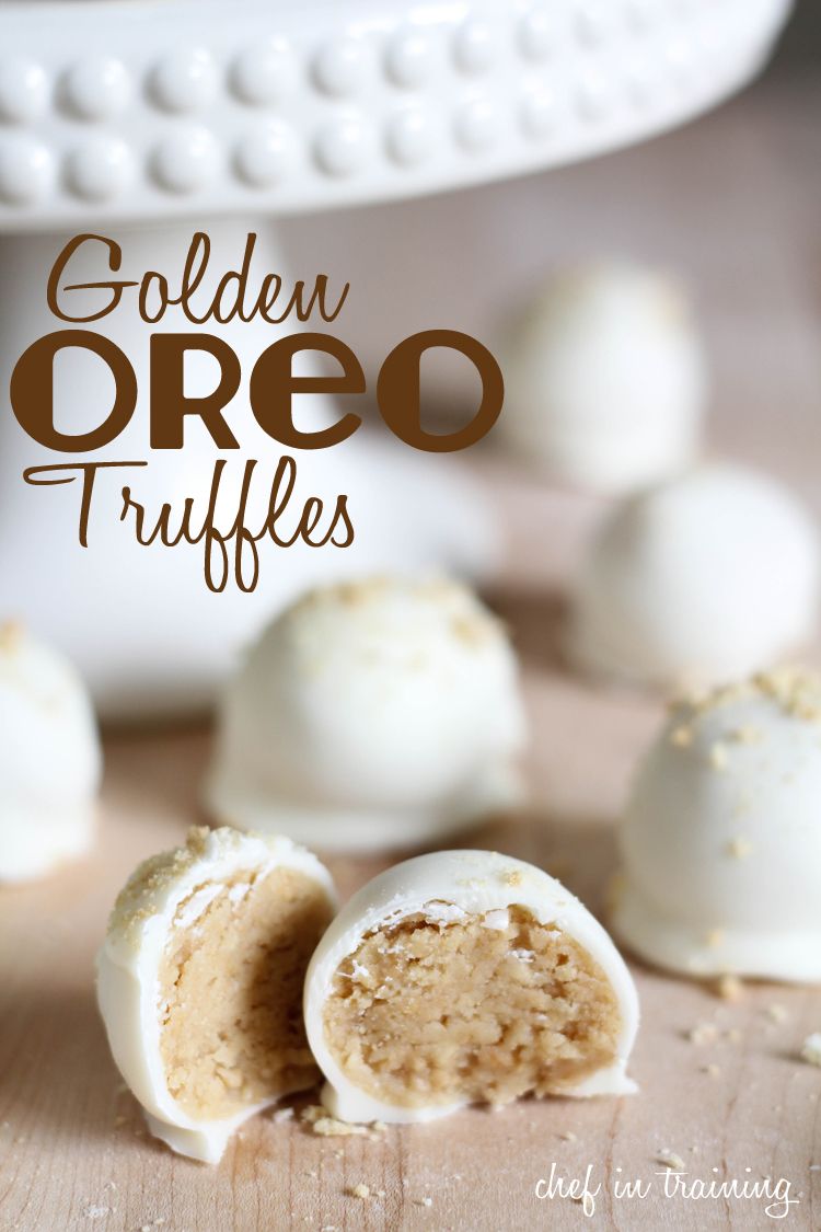 No-bake 3 ingredient golden oreo truffles