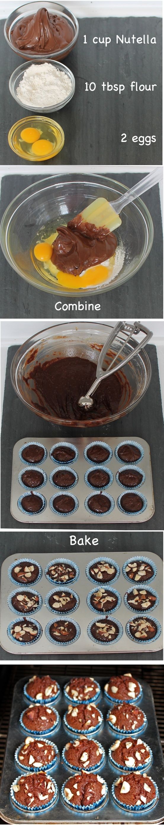 Nutella brownies in three ingredients