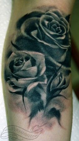 Oleg Turyanskiy : Tattoos : Realistic : Roses