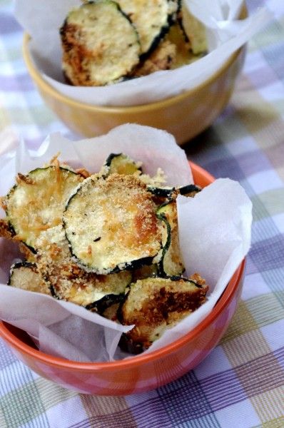 Oven-Baked Zucchini Chips With Parmesan: Easier and healthier than frying.