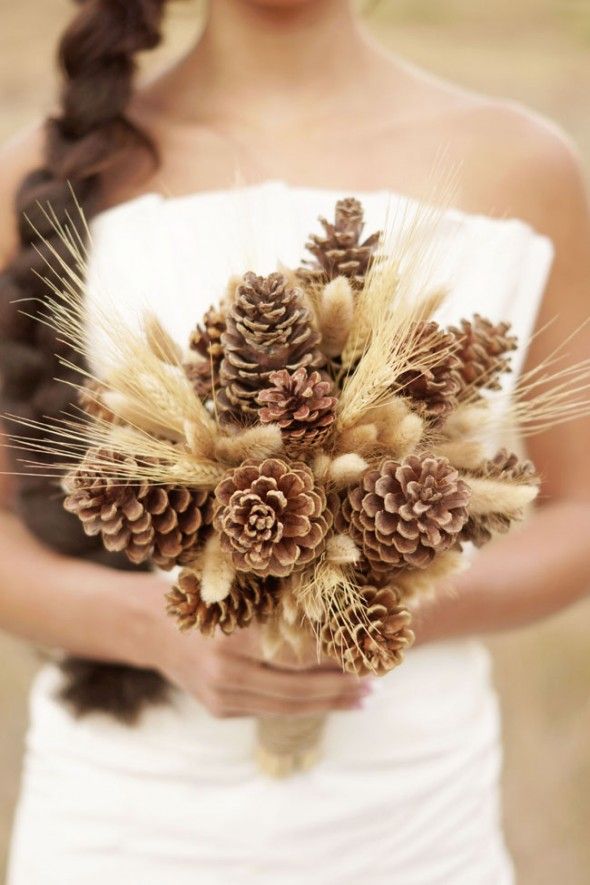 Pinecone wedding bouquet