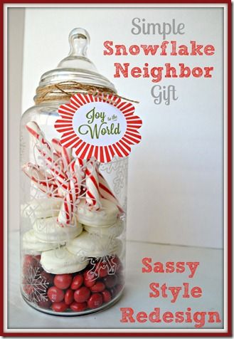 Simple Snowflake Neighbor #gift with Sassy Style Redesign #MarthaStewart #Michae