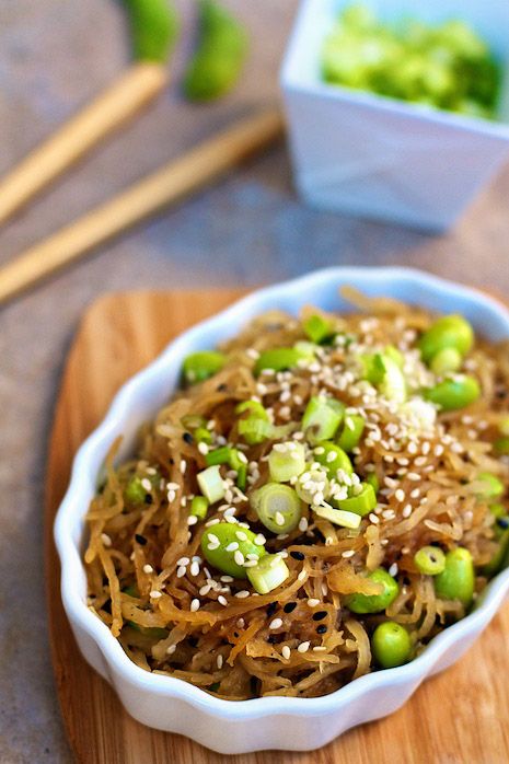 Spagetti Squash Sesame Noodles with Edamame: So I actually made my own sesame sa