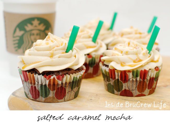 Starbucks Cupcakes!!! Recipes for Peppermint Mocha, Pumpkin Spice, Salted Carame