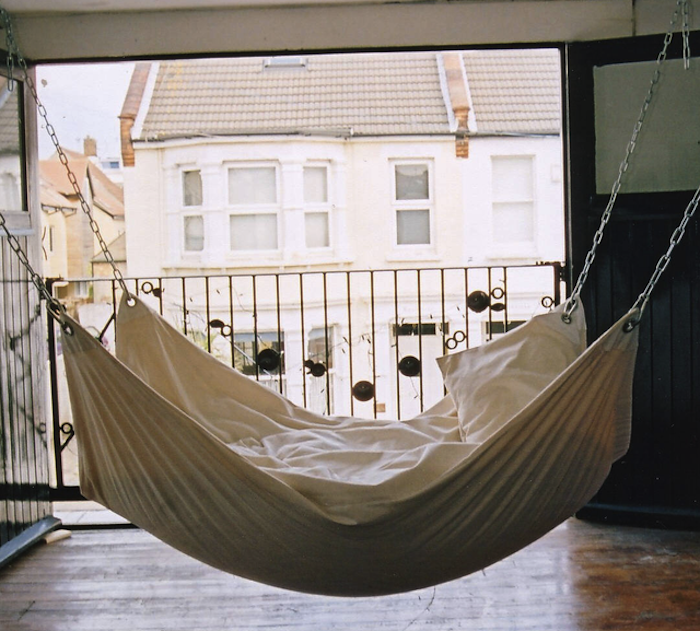 The Le Beanock Hammock. Gardenista has a DIY version of this for a fraction of t