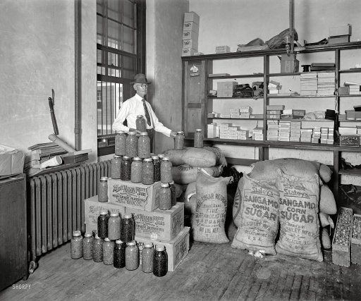 Washington, D.C., circa 1929. "Utilization of confiscated bootleg paraphern