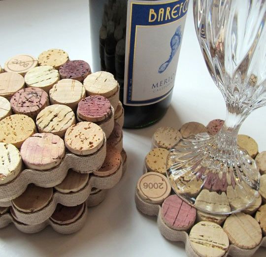 Wine Cork Coasters.