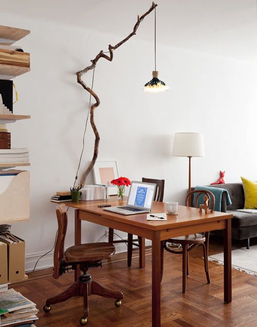 branch lamp – yes, yes, yes! DEFINITELY doing this in my next living space. furt