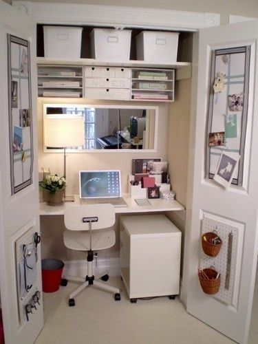 closets turned home offices