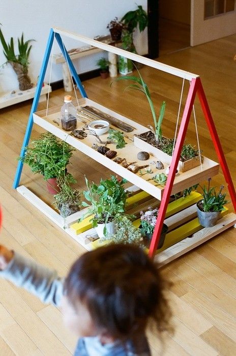 cool indoor kids plant / garden workbench