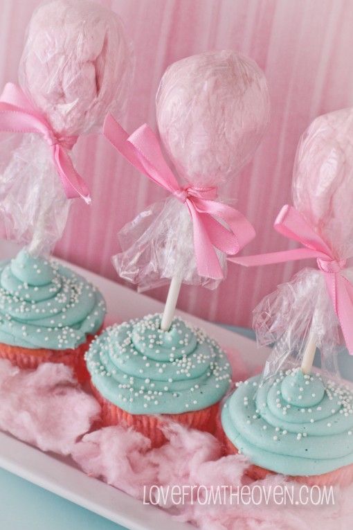 cotton candy cupcakes