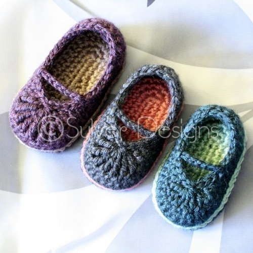 crocheted baby shoe pattern