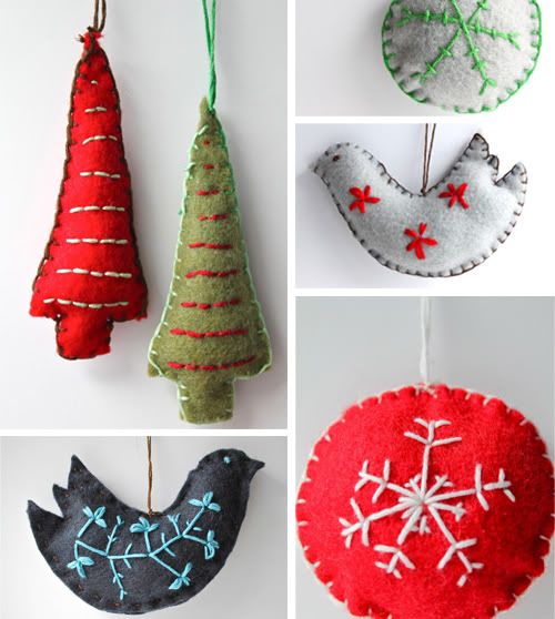 felt ornaments!