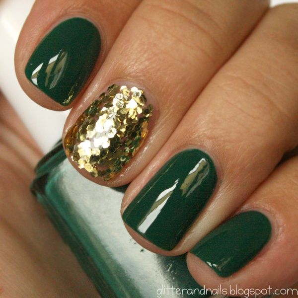 hunter green & gold for fall and holidays