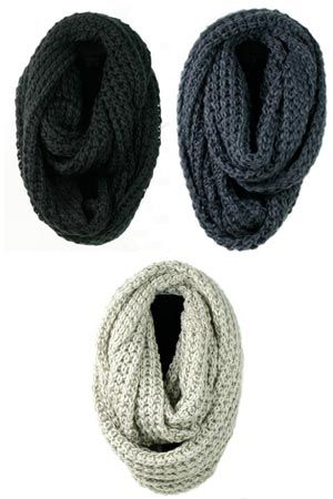 knit infinity scarves