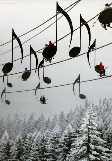 music note ski lifts in france!