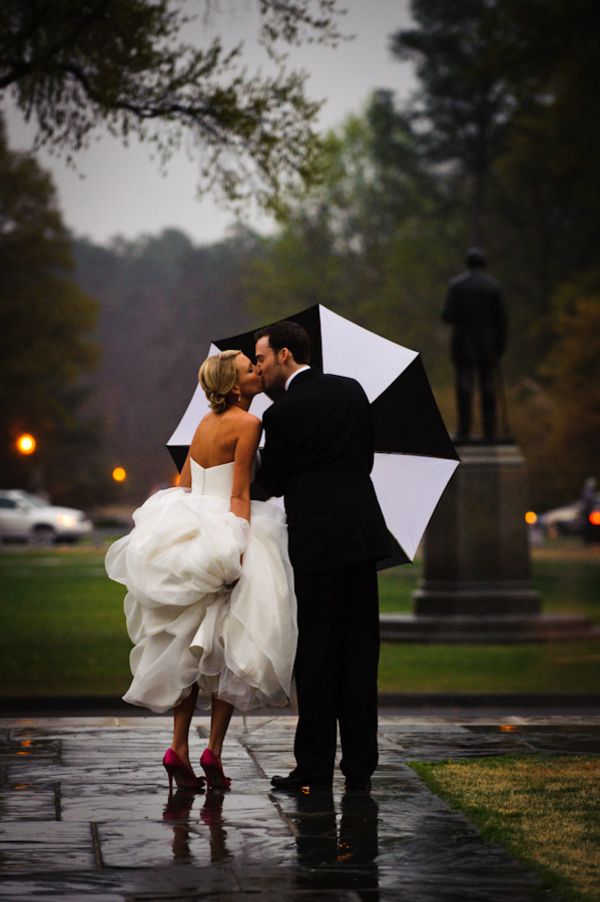 need a black and white umbrella in case it rains! cute way to make the best of a