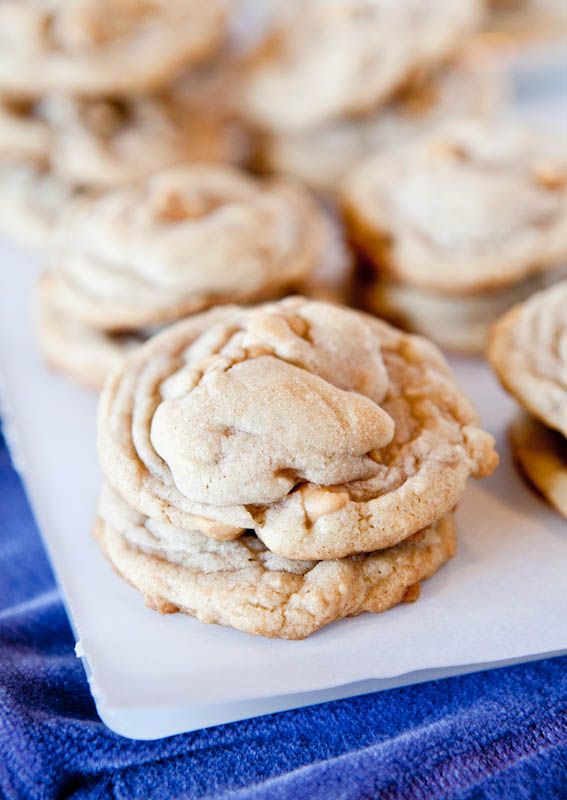 puffy vanilla peanut butter chip cookies