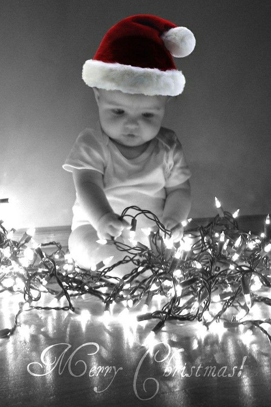 santa hat and lights