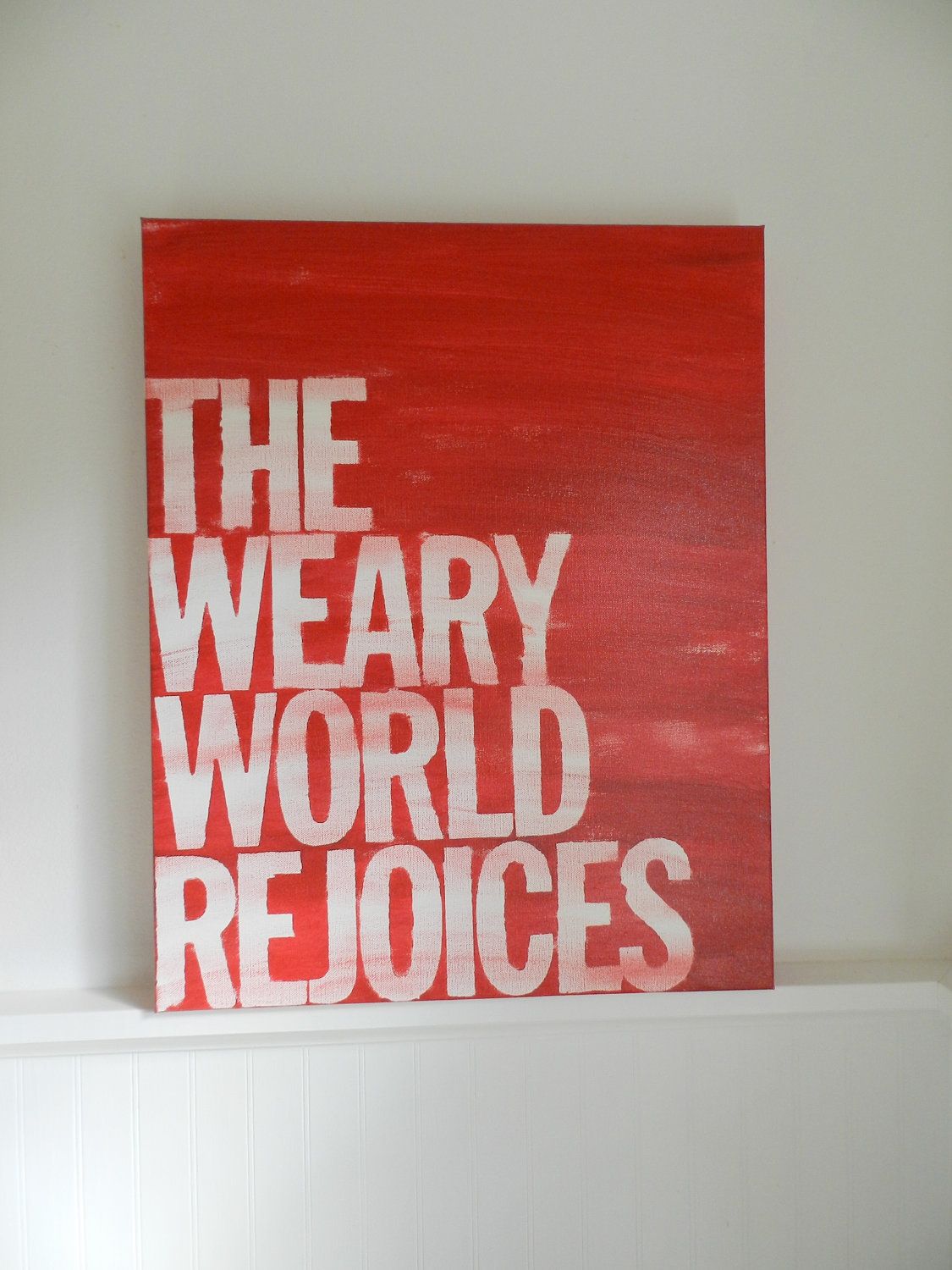 the weary world rejoices – love these words.
