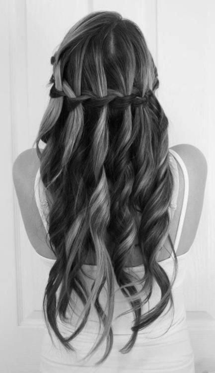 waterfall plait (bridesmaid hair idea)