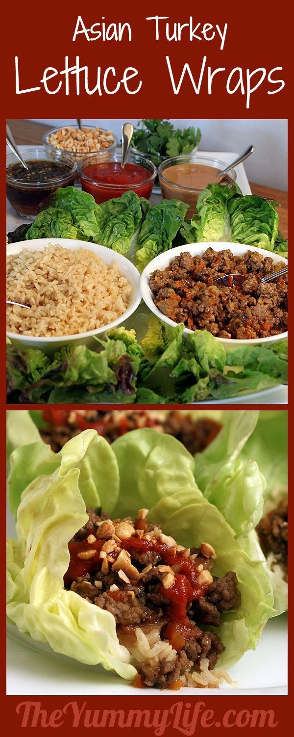 Asian Turkey Lettuce Wraps. A healthy meal, appetizer, or party buffet. Always a