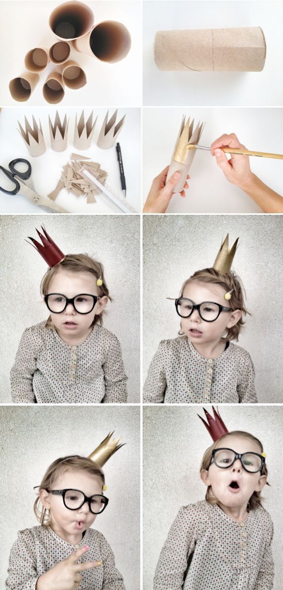 B-day Party Idea – Cute Toilet Paper Roll Crowns