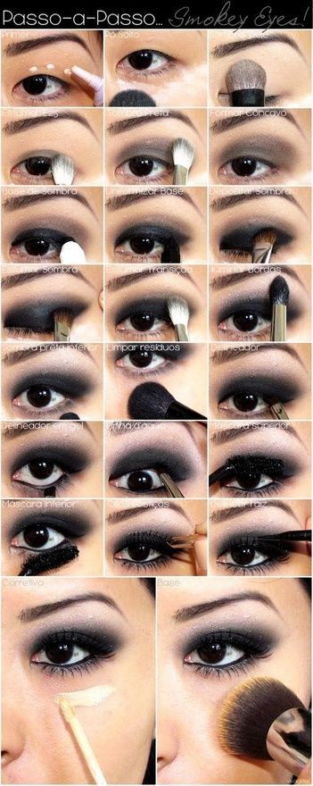 Black Smoky Eye Makeup Tutorial #eye #smoky #makeup