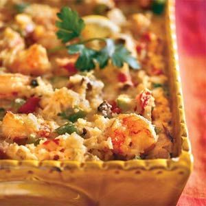 Cajun Shrimp Casserole- Seriously one of the best recipes that I have ever tried