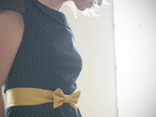 DiY fabric bow belt tutorial from say yes to hoboken