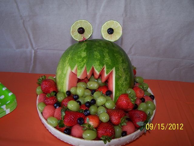 Fruit Monster at a Monster Party #monster #partyfood