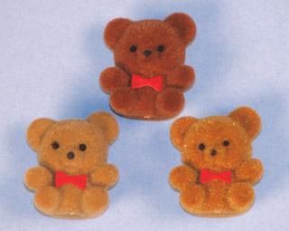 Fuzzy bear pins