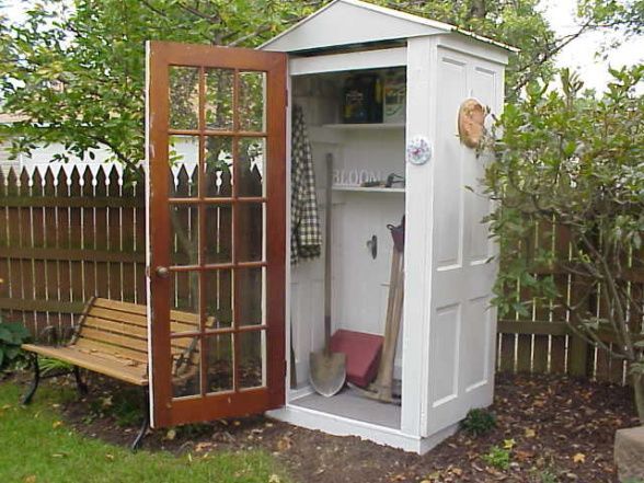 Make a Garden Shed out of 4 doors- (old or new)
