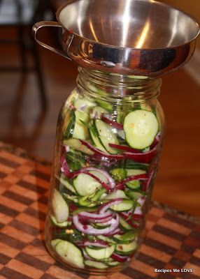 Refrigerator Cucumber Salad…. The best thing ever! I could eat this ALL day!