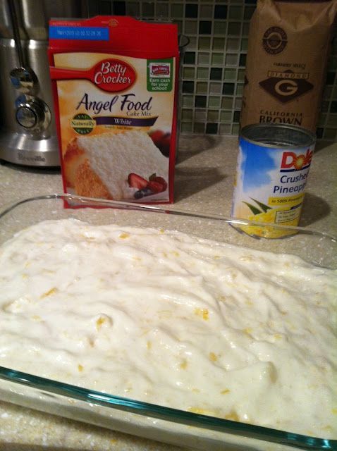 Take a box of Angel Food Cake mix (just the contents of the box, no need to foll