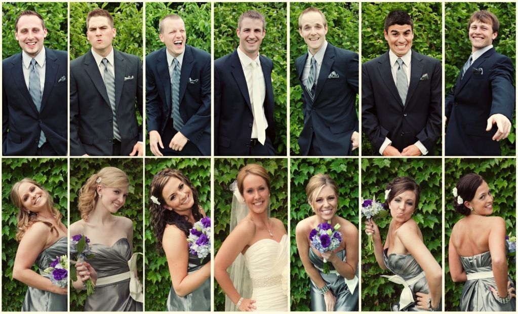 To show each personality in the wedding party– this is cute!