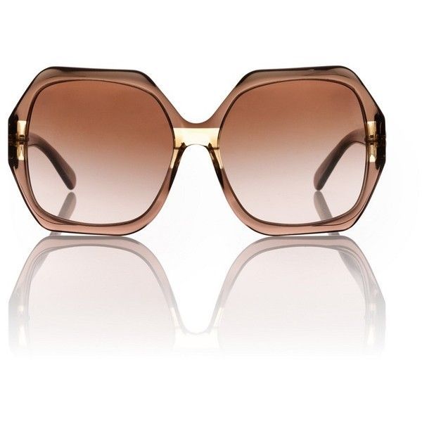 Tory Burch Oversized Mod Sunglasses ($149) ❤ liked on Polyvore