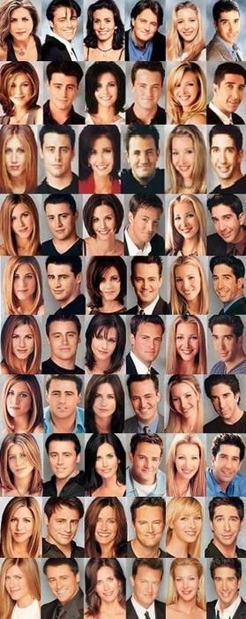 10 years of Friends. That awkward moment when Ross looks exactly the same…