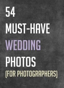 54 wedding photos for photographers