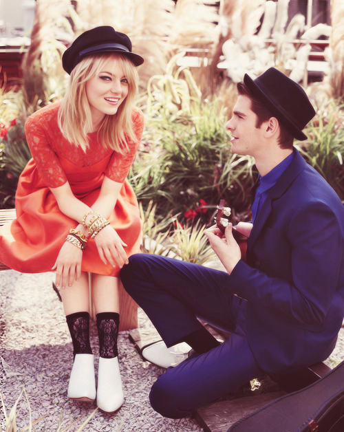 Andrew Garfield and Emma Stone