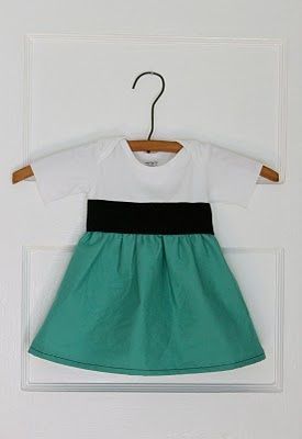 Baby Onsie into a dress #diy #tutorial