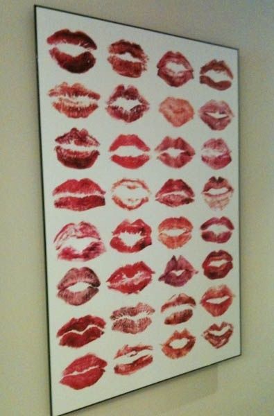 Bachelorette Party Keepsake – have your girls sign their lip print. This is supe