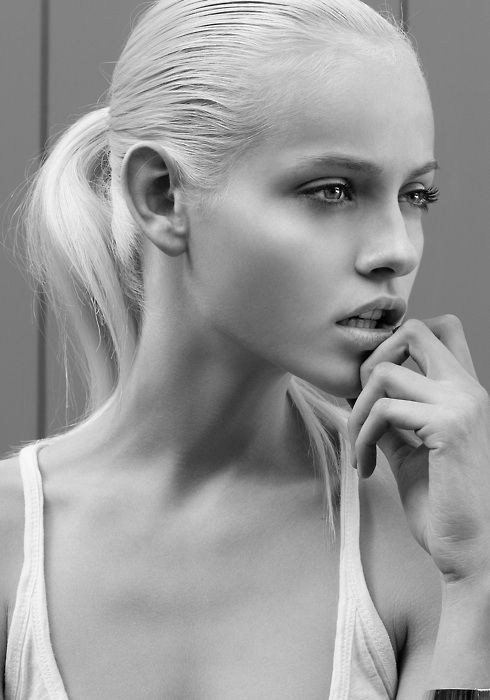 Black and White #photography #model #fashion #style #ponytail