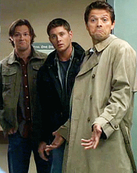 Cas is doing the Sam face!