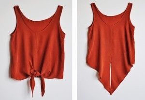 Cut Up an Old T-Shirt Into a Tie-Front Tank (website has 31 easy DIY project ide