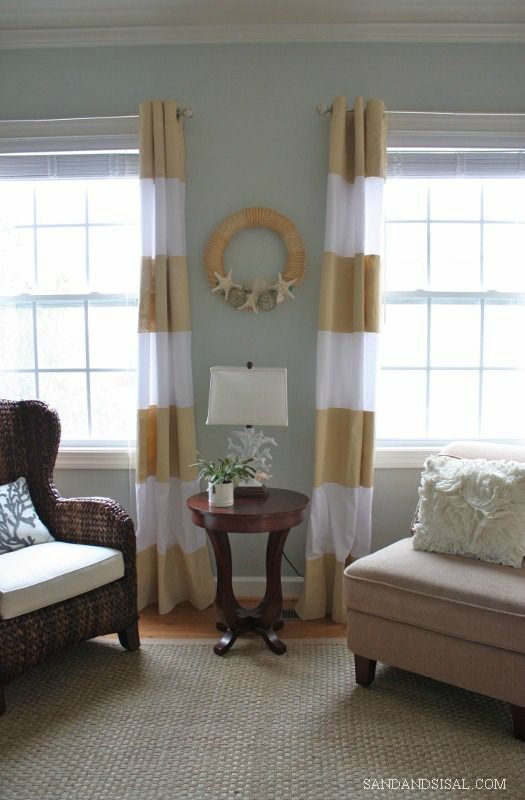 DIY Painted Curtains – Sand & Sisal Dining Room?